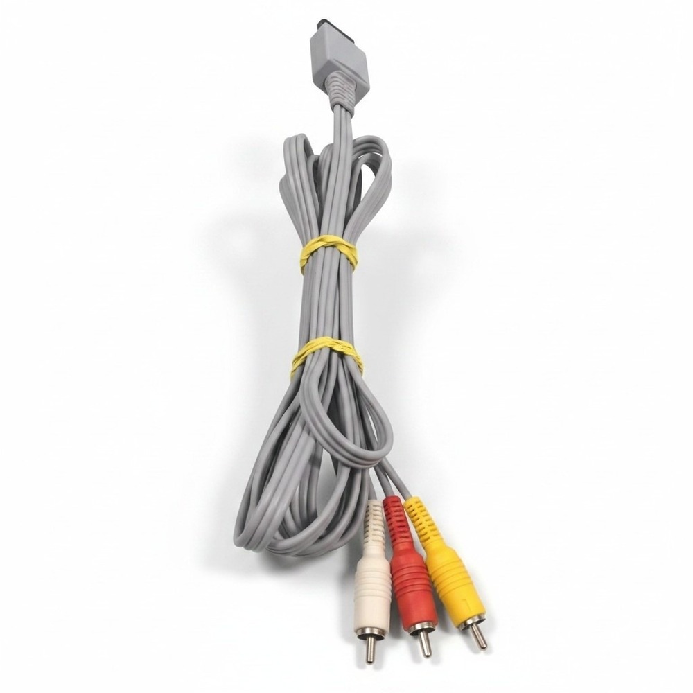 Nintendo Wii AV Cable RVL-009 Genuine OEM Composite RCA Video Cord Gray 2006 VTG